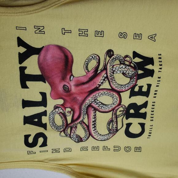 Salty Crew Men's Sz M Banana Yellow Squiddy Tank Top(1730) - Picture 5 of 5